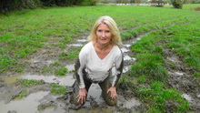 Mrs. CC as Mud Slut 7 - muddy in tight jeans